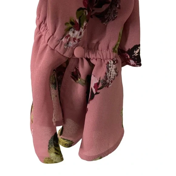 Takara Floral Semi-Sheer Cold Shoulder Blouse Top S - Picture 4 of 10